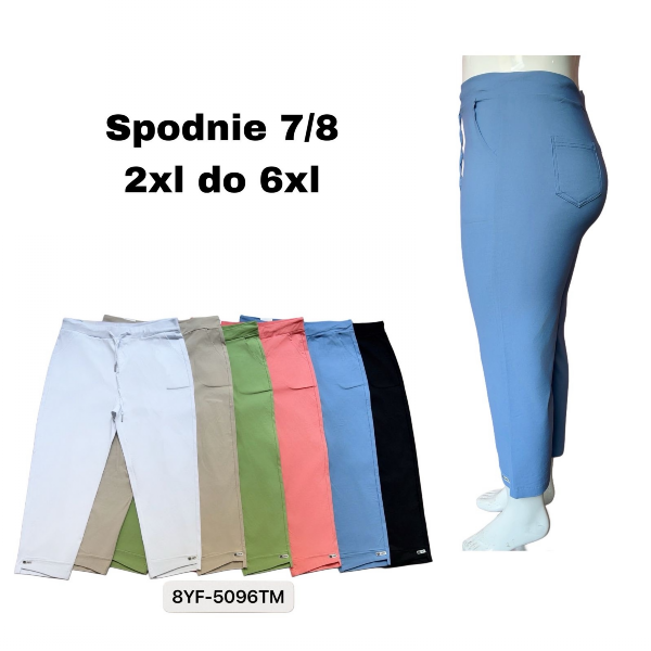 Spodnie damskie 7/8 Roz 2XL-6XL, Mix Kolor Paczka 10 szt